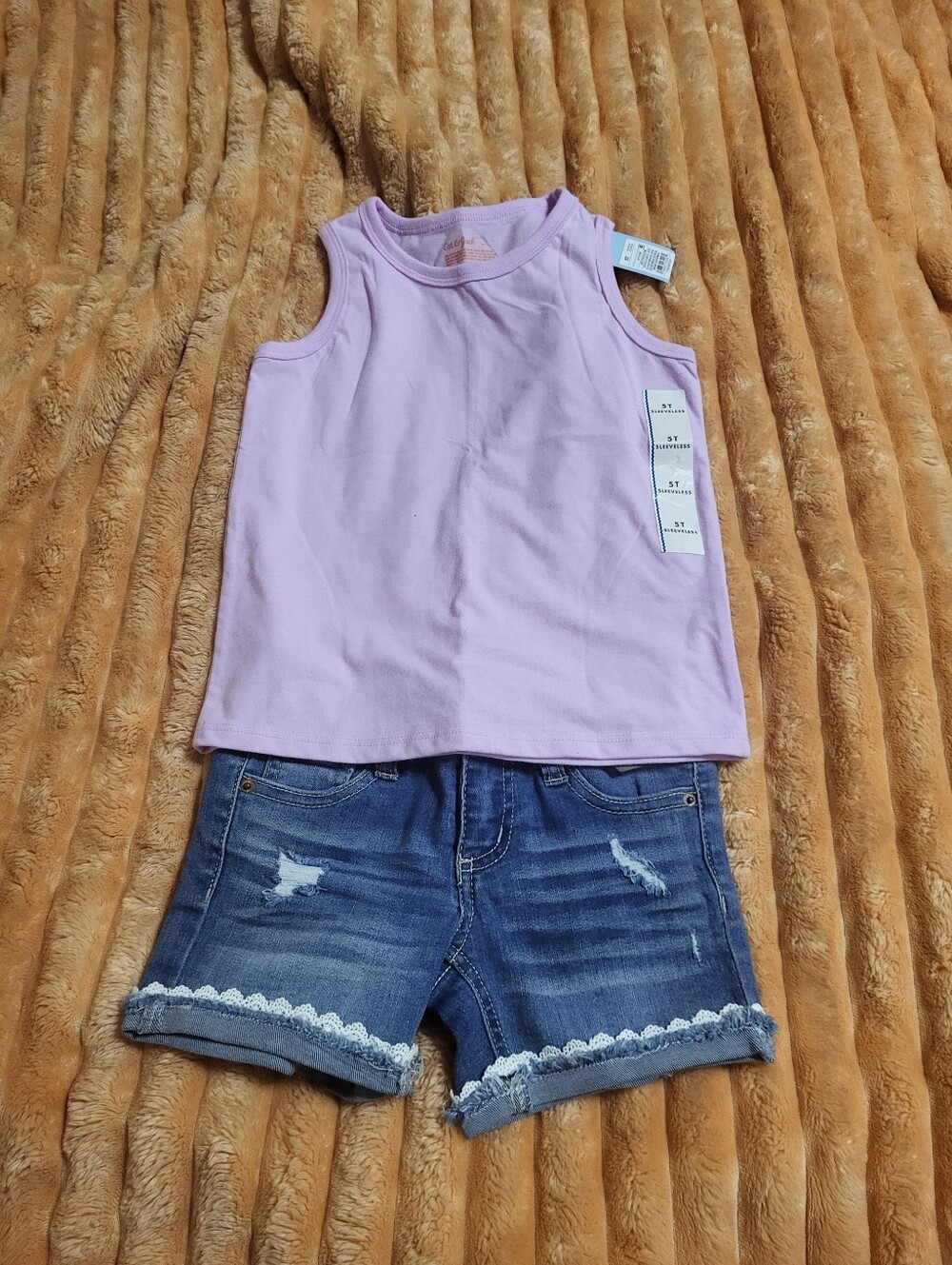Hippie Girl Shorts & Cat & Jack Shirt Nwt - Picture 3 of 5